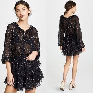 LoveShackFancy Popover Dress 100% silk